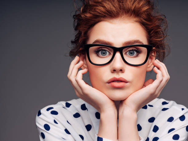 istock Beautiful girl with eyeglasses 1200863951