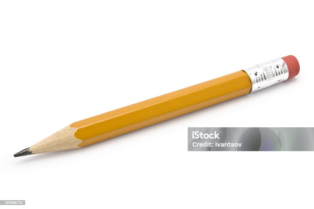 Pencil Pencil isolated on pure white background Pencil Stock Photo