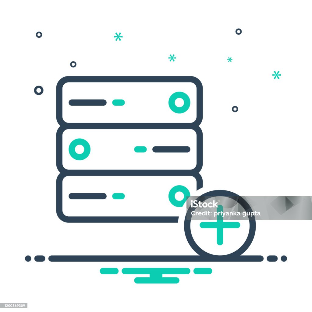 Data Add Stock Illustration - Download Image Now - Data, Database, Disk ...