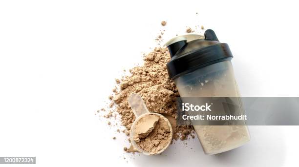 Whey Protein Stock Photo - Download Image Now - Protein, Ground - Culinary, Talcum Powder