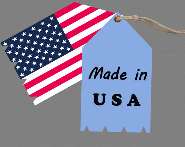 istock Label with mention Made in USA 1200874470