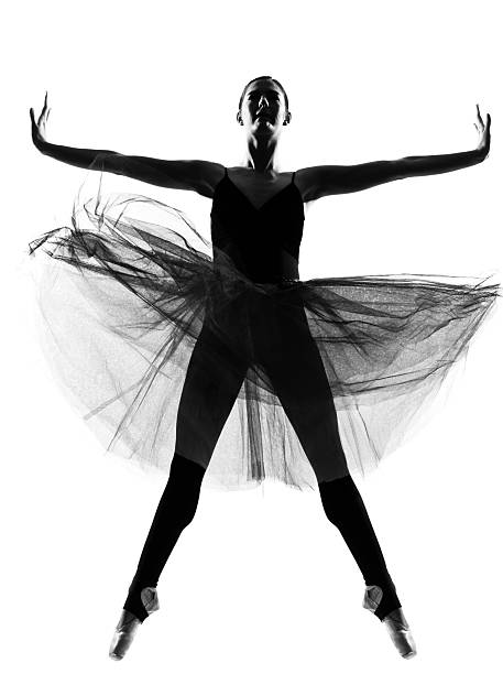beautiful caucasian tall woman ballet dancer ballerina full length  in studio isolated on white background