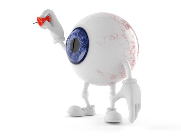 istock Eye ball character holding thumbtack 1200877108