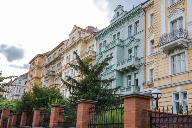 istock Prague Architecture - Historic Office and House Buildings - Unique Background 1200882797