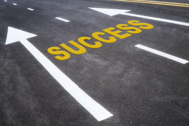 Road to success stock photo