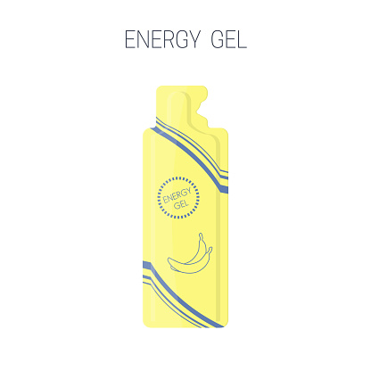 Energy sport gel packet icon. Vector illustration