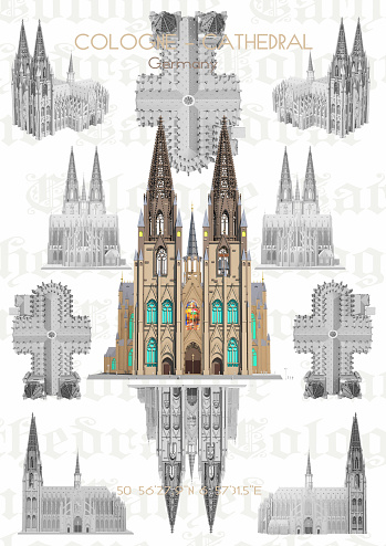 Low Poly Modeling and 360 Degree 3d Rendering from the Cologne Cathedral (Germany)