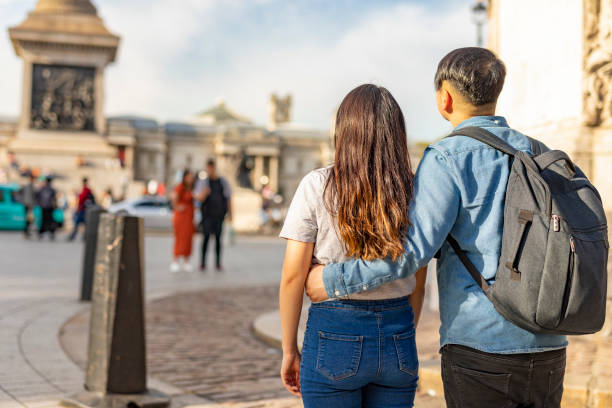 istock Happy Asian Tourist Couple Sightseeing 1200888191