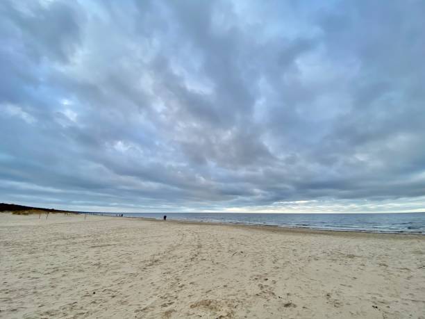 istock Baltic Sea autumn coast beach Bolderaja Riga Latvia 1200888367