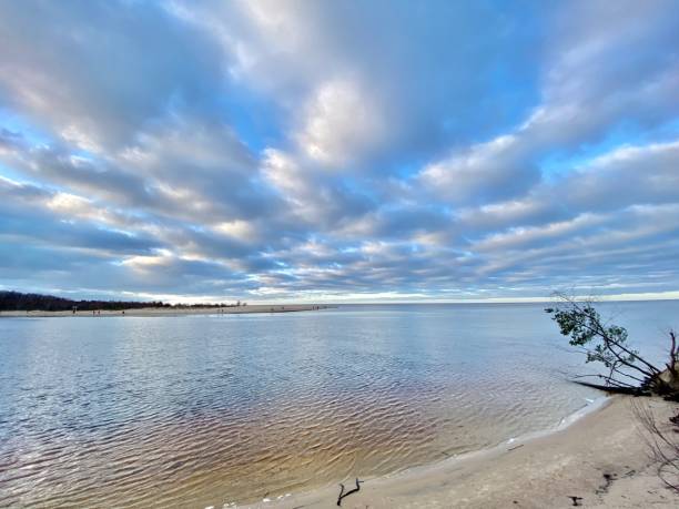 istock Baltic Sea autumn coast beach Bolderaja Riga Latvia 1200888431
