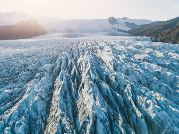 glacier ice closeup, Iceland nature landscape view