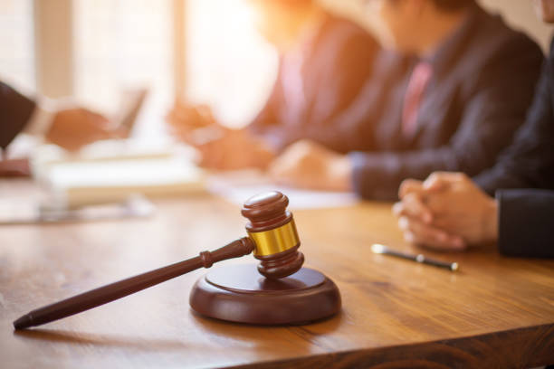 istock Lawyers consulted on various lawsuits. 1200891219