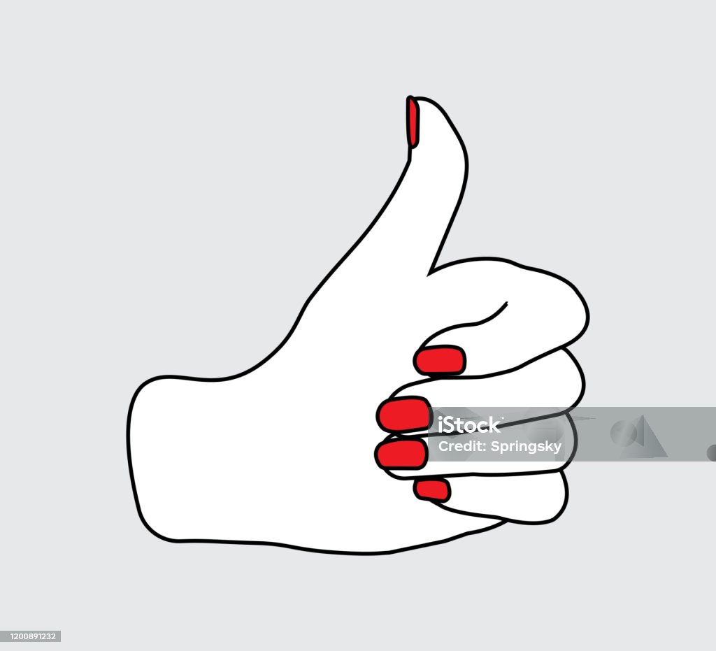 Like Simbol Rigth Hand Like Symbol Gesture Hand Sign Stock Illustration - Download Image Now ...