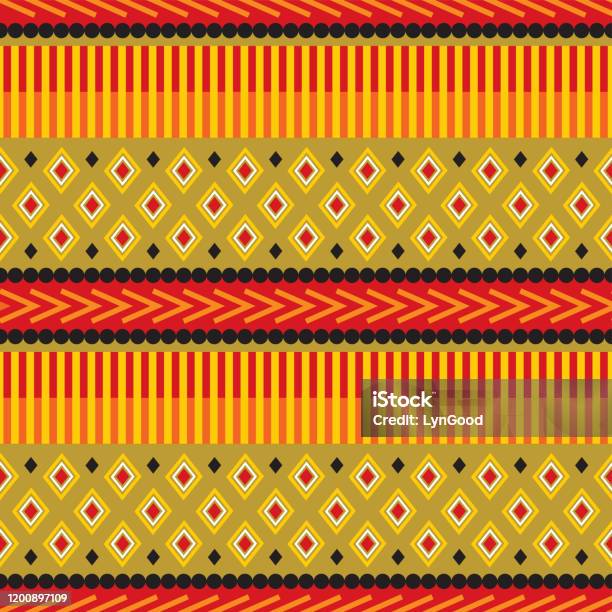Seamless African Vector Design Pattern Stock Illustration - Download ...