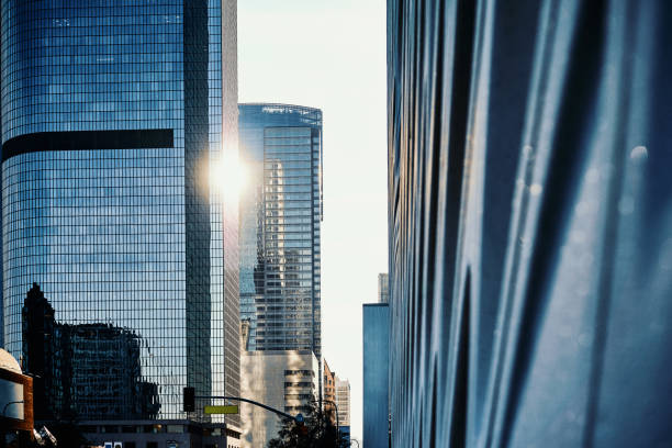 istock Modern skyscrapers in business district，Los Angeles 1200903719