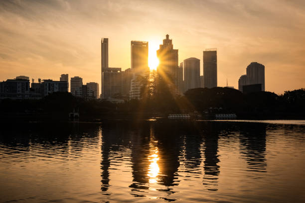 istock Bangkok skyline at sunrise 1200905478