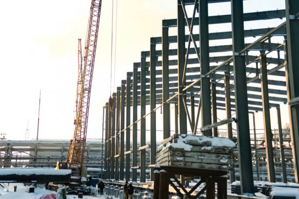 refinería de petróleo construcción de una planta industrial petrolera - petrolium tanker fotografías e imágenes de stock