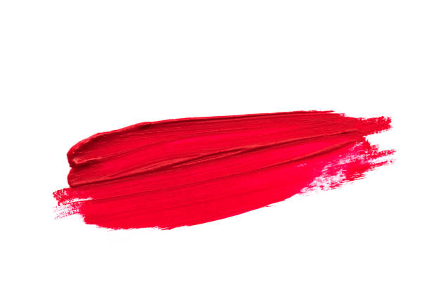 istock Lipstick smear smudge swatch isolated on white background 1200907308