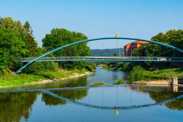 bridge over river Weser. Hameln, Germany