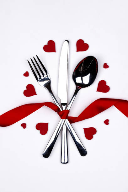 istock Cutlery set and hearts 1200909296
