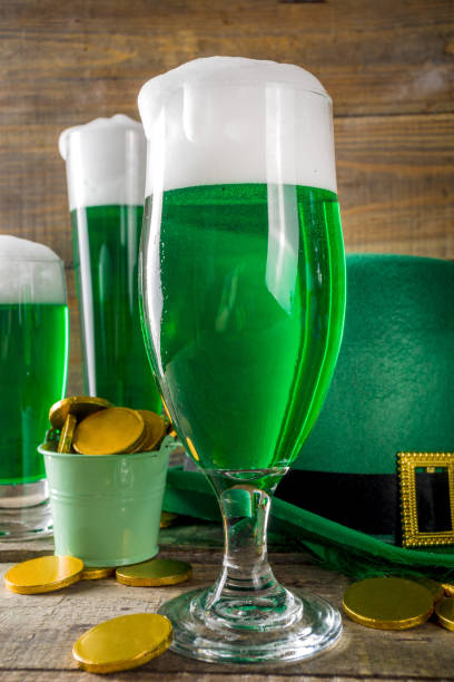 istock Green beer glasses for St Patrick's day party 1200913406