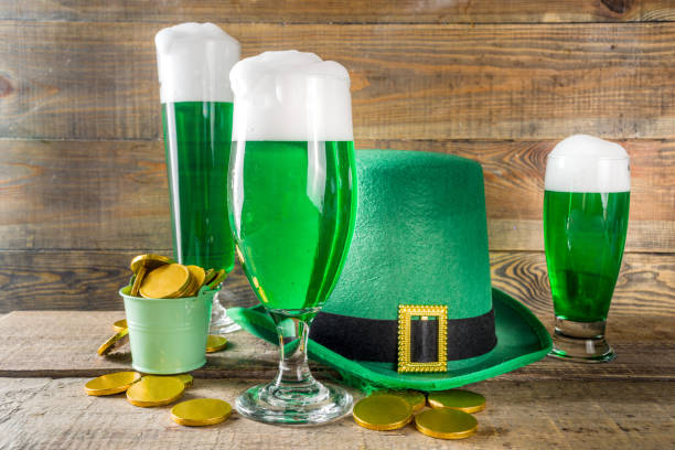 istock Green beer glasses for St Patrick's day party 1200913418
