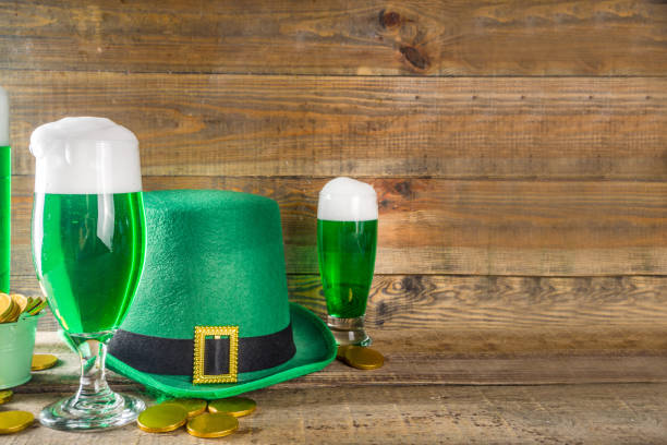istock Green beer glasses for St Patrick's day party 1200913441