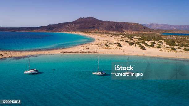 Elafonisi Beach On South Peloponnese Stock Photo - Download Image Now - Elafonisi, Beach, Peloponnese