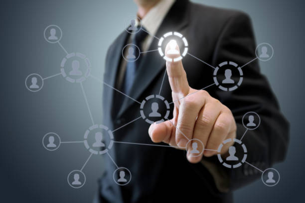 istock Social media internet network businessman 1200916985