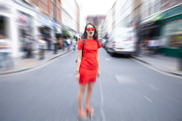 istock Young woman in London 1200918056