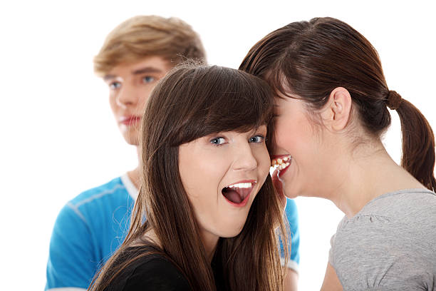 istock Two girls are gossiping. 120092307