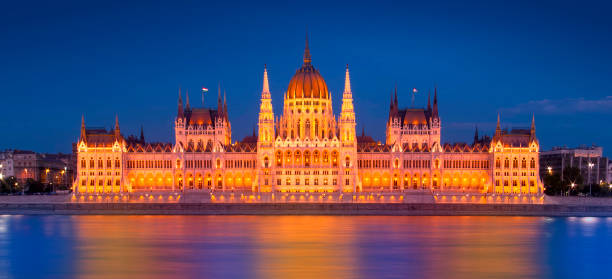 istock Budapest Parliament building at night. 1200925866