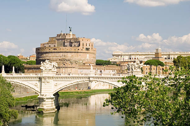 istock Castle Saint Angelo in Rome city 120092714