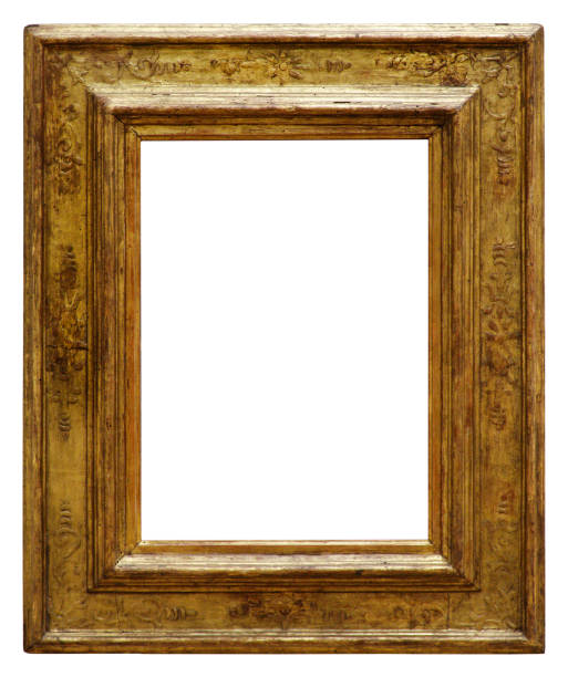 istock Golden vintage frame isolated on white background (All clipping paths included) 1200932215