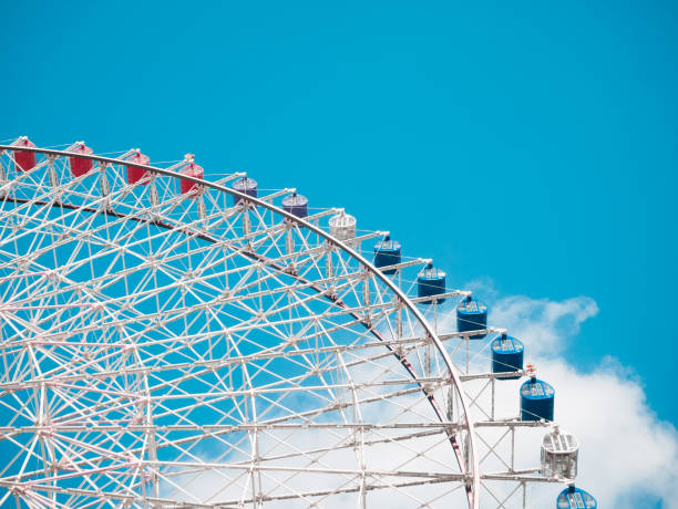 istock Ferris Wheel Over Blue Sky Background 1200932417