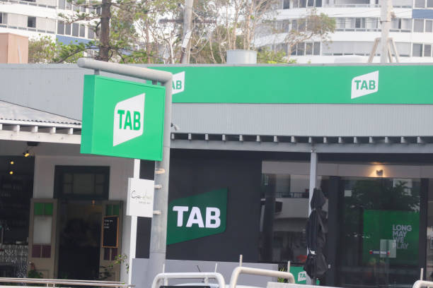 TAB Business sign Australia Coolongatta, Queensland, Australia, January 20 2020: TAB Business sign Australia cash in transit vehicle stock pictures, royalty-free photos & images