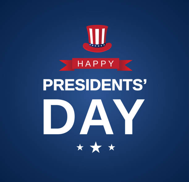 Presidents' Day poster card with hat. Vector illustration. EPS10