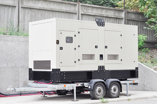 Backup Generator on the trailer. Mobile Backup Generator .Standby Generator - Outdoors Power Equipment
