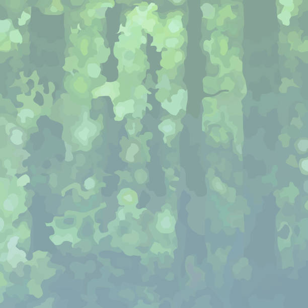 istock abstract background of foggy summer forest in green foliage 1200937094