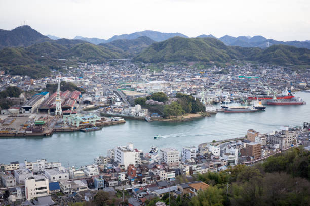 istock Seaside town where the shipbuilding industry is thriving (Japan, Hiroshima, Onomichi) 1200943688