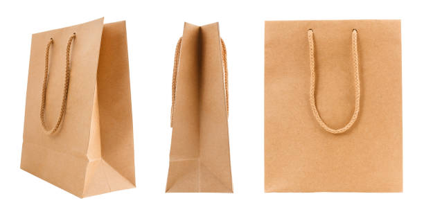 istock Set of blank kraft paper on white 1200944871