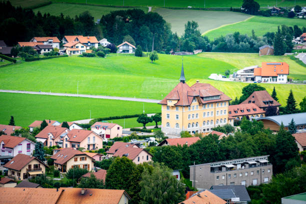 View of Cathedral of St. Florin in Vaduz - Liechtenstein