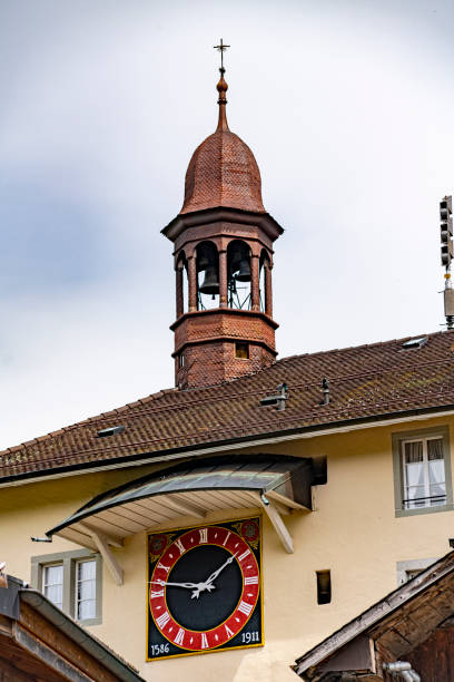 2019 グリュイエール, スイス - clock switzerland swiss culture fribourg canton ストックフォトと画像