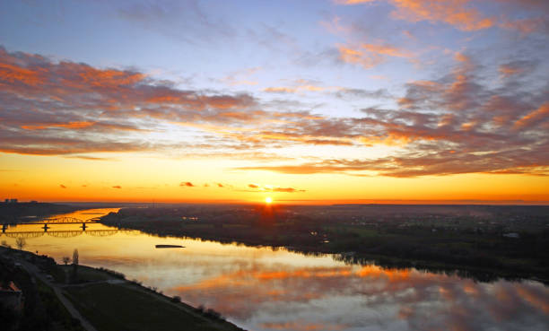 istock Beautiful sunset in Grudziadz . 1200950027