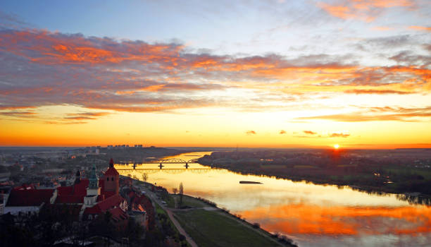 istock Beautiful sunset in Grudziadz . 1200950166