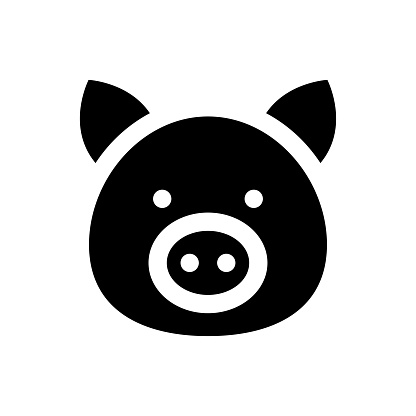 china new year related pig face vector with solid design