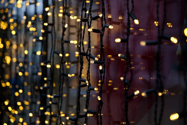 istock dark background with outdoor garland 1200954381