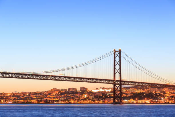 istock Lisbon cityscape and the 25 de Abril Bridge 1200957459