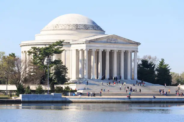 Photo of Dawn at the Jefferson Memorial.