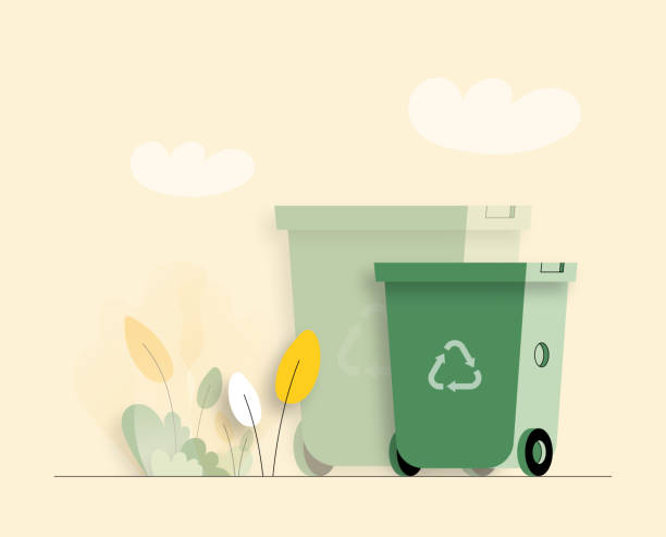 wektorowa ilustracja koncepcji zero waste. płaski nowoczesny projekt dla strony internetowej, banner, prezentacja itp. - pollution planet sphere nature stock illustrations